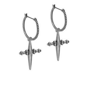 NWOT Luv AJ Cross Hoops